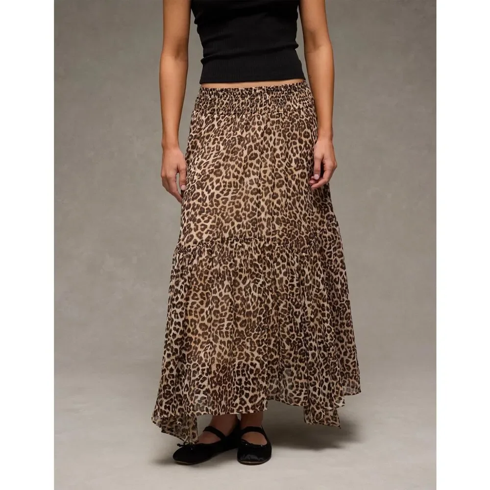 American Eagle AE Smocked Handkerchief Hem Maxi Skirt, NWOT! Size XXL